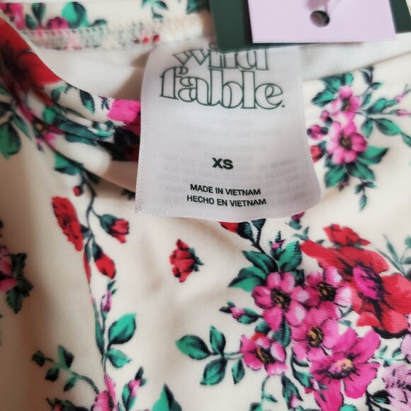 NWT Wild Fable Women's Floral Bikini Bottom Size XS (00) Multicolor Swimwear - Picture 9 of 12